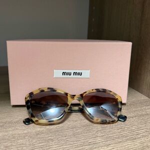 Miu Miu Tortoise Shell Cat Eye Sunglasses
